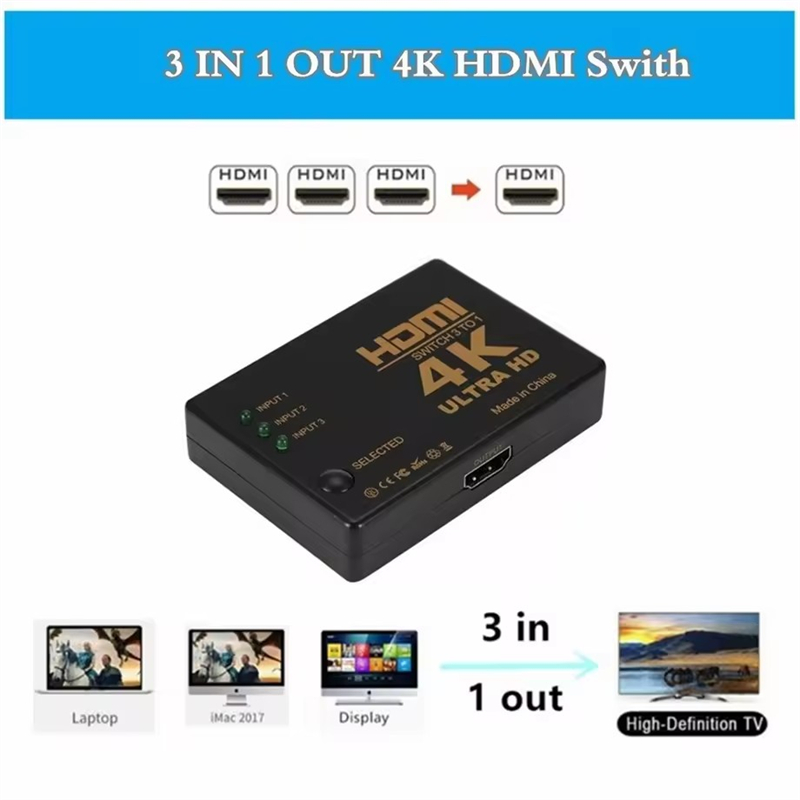 3입력 1출력 HDMI 호환 스위치 HD 4K 비디오  - Hdmi Cable 리뷰 및 가격