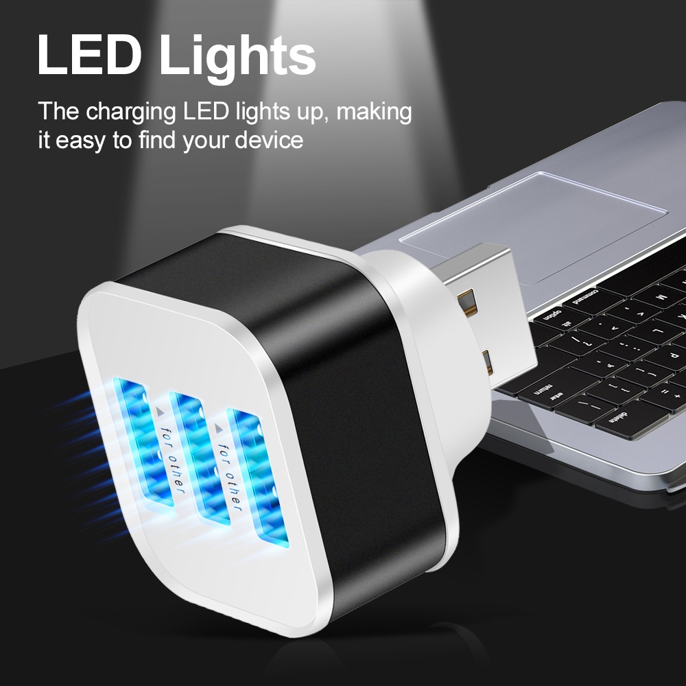 3 포트 USB 슬롯 어댑터, USB 3 in 1 다중 - Laptop Charger 리뷰 및 가격
