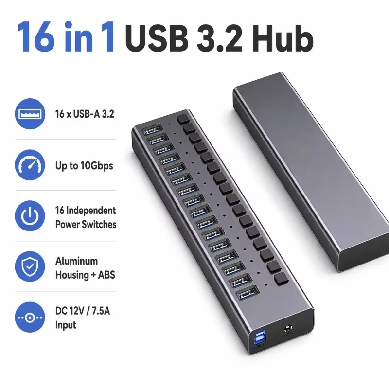 16포트 전원 공급 USB 3.2 Gen2 허브용 AP - Usb Hub 리뷰 및 가격