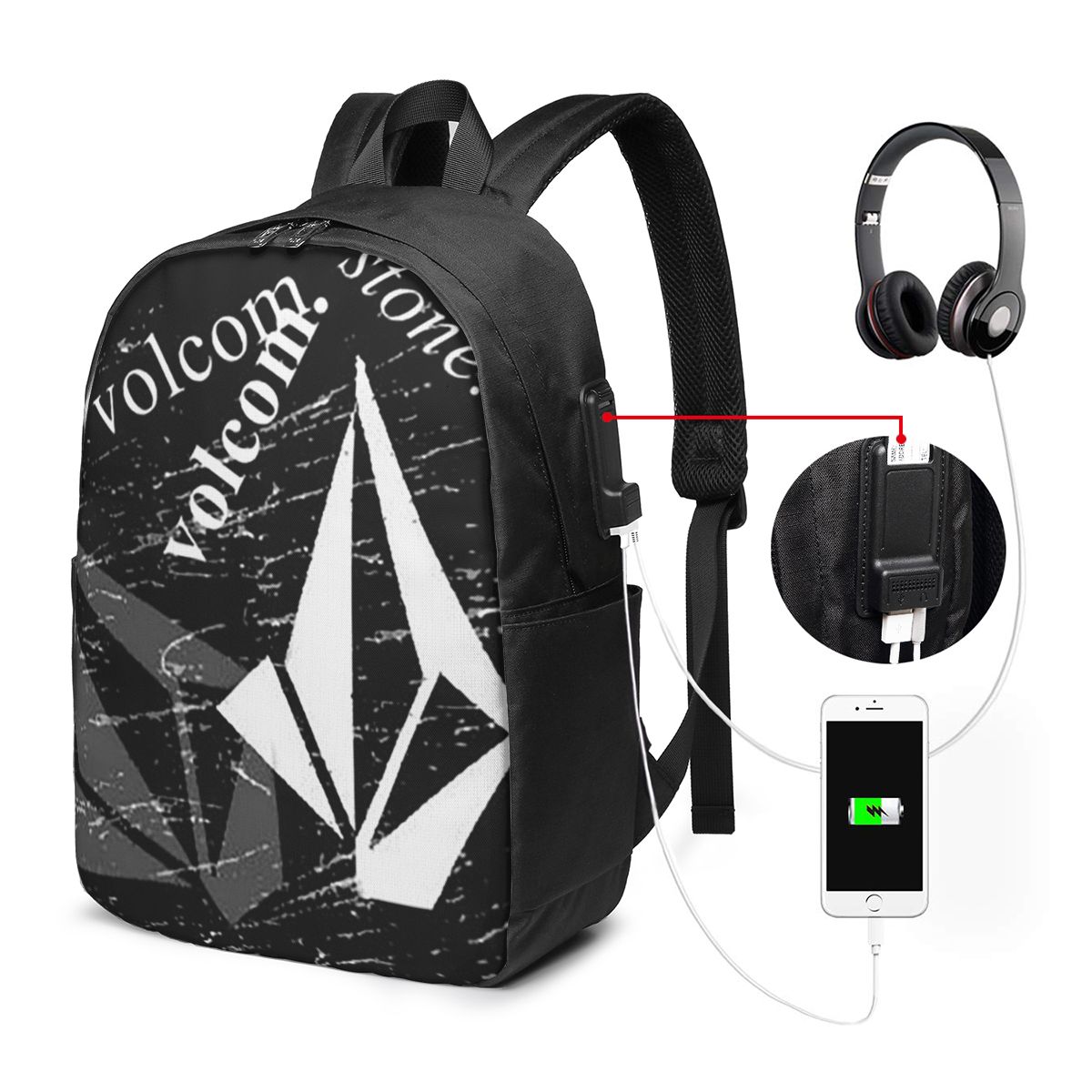 V-Volcom 로고 배낭 여행 노트북 가방 컴퓨터 대 - Laptop Bag 리뷰 및 가격