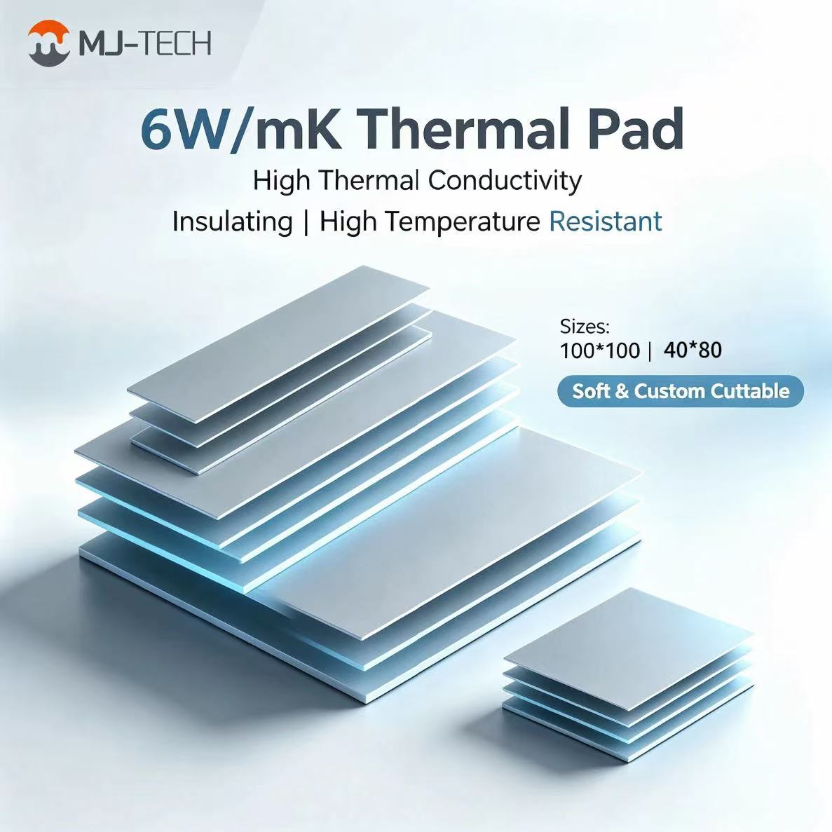 MJ-TECH 6W/mK 열전도 패드 비전도성 실리콘  - Laptop Cooling Pad 리뷰 및 가격