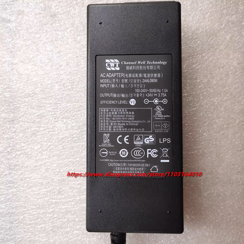 정품 채널웰 테크놀로지 CWT 24V 3.75A 2AA - Laptop Charger 리뷰 및 가격