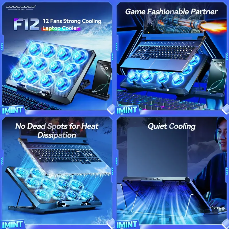 COOLCOLD 노트북 쿨링 패드(12개의 저소음 팬  - Laptop Cooling Pad 리뷰 및 가격